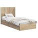 vidaXL Bedframe met opbergruimte en hoofdbord Sonoma Eiken