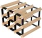 SMH LINE® Casier à vin - 9 bouteilles - Métal et Bois