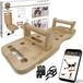 Merkloos Houten Push-up Board Opvouwbaar - 65 cm - Met Weerstandsbanden