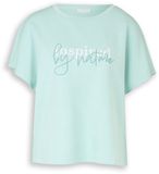 Tom Tailor T-shirt coupe ample avec imprimé - Taille L - bleu brume