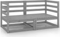 Banc de jardin 2 places en pin massif gris