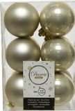 Ksd Decoris Kerstballen - 12 stuks - Kunststof - 6cm - Wit