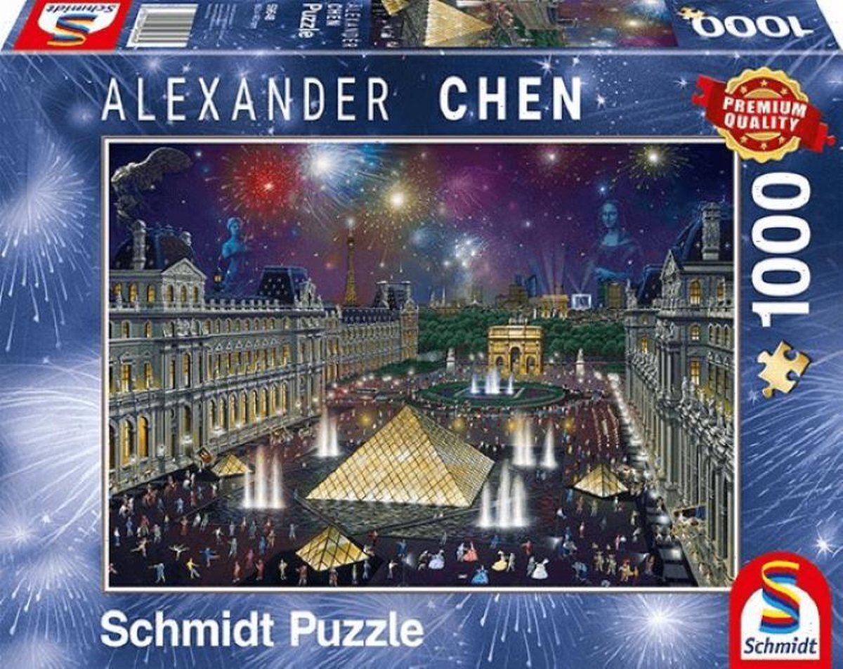 Schmidt -Vuurwerk bij het Louvre (1000) - Puzzel