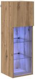 vidaXL Wand TV Kast 30,5 x 30 x 90 cm Artisan Eiken