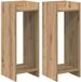 vidaXL Plantenstandaard 2 stuks Artisanaal eiken 30 x 30 x 80 cm