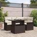 Maison Exclusive - Set van vijf tuinbankkussens, bruin, van polyrotan