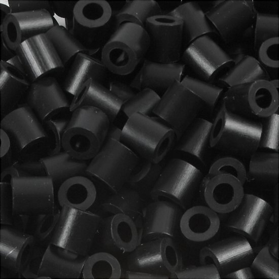 Nabbi Strijkkralen, afm 5x5 mm, gatgrootte 2,5 mm, schwarz (1), medium, 6000stuks