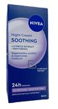 NIVEA Kalmerende nachtverzorging, 24 uur vocht + regeneratie, parfumvrije gezichtscrème voor de gevoelige huid, delicate nachtcrème met druivenpitolie