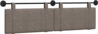 vidaXL Hangend hoofdbord Grijs Antiek PU