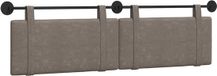 vidaXL Hangend hoofdbord Grijs Antiek PU