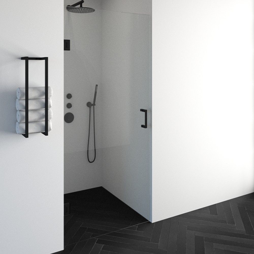 Saniclass Create Douchedeur 90x200cm Profielloos - Zwart Mat - 4JC13-90a