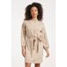 Smashed Lemon gebreide jurk met col en print - beige