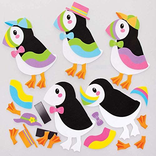 Baker Ross Papegaaiduiker Mix & Match Magnetenset - Pak van 8