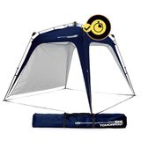 Lumaland Outdoor paviljoen, 2,5 x 2,5 m, waterdicht en uv-bescherming, tuintent incl. 1 x zijpaneel, tas en haringen, robuuste camping en partytent, pop-up tent in 2 minuten, marineblauw