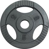 Gorilla Sports Halterschijf 5 kg Gripper Gietijzer Zilver 50/51 mm
