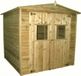Intergard Tuinschuurtje tuinberging grenen 180x180x210cm Groen Metaal