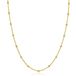 ZINZI gold plated zilveren fantasie ketting met 13 geelgroene donuts en glanzende bolletjes 42-45cm ZIC2508
