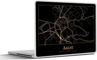 Merkloos / Sans marque TheKeyMeister B.V. Laptop sticker - 11.6 inch - Kaart - Aalst - Zwart - Goud - 30x21cm