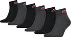 Levi's Mid cut sportwear logo 6-pack – Black grey – 43-46
