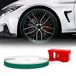 Quattroerre 10356 Reflecterende stickers voor autovelgen, groen, 5 mm x 6 m, met applicator
