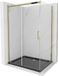 Mexen Omega cabine de douche coulissante 120 x 80 cm, transparent, or + receveur de douche plat, noir