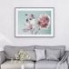 Fleurs Affiche / Poster - 21x29,7 Cm - Bordure Noir Et Blanc