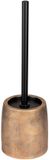 WC-garnituur Icecat Tremea Toiletborstel Mod. Tremea vrijstaande keramische toiletborstel elegant design brons roestvrij staal badkameraccessoires Ø11,5cm H37,5cm zwart