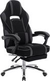 Happyment Fauteuil de jeu Berlin – Gris – Ergonomique – Hauteur réglable – Avec accoudoirs et dossier – Tissu