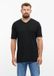 s.Oliver - Hommes - T-shirt en coton à col en V et imprimé logo - Taille L - Noir