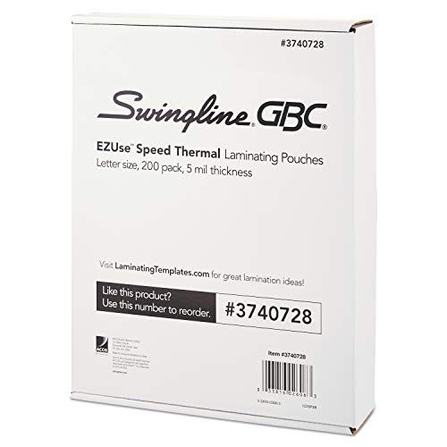 GBC Thermal Laminating Pouches - Letter Size - 5 mil - 200/Pack
