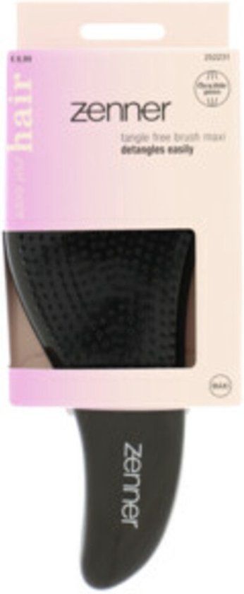 Zenner Tangle Free Maxi Haarborstel Zwart