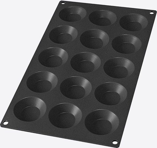 Lékué Bakvorm voor 15 mini taartjes, zwart, siliconen