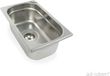 1 1/2 inch inox évier, dimensions 265x160x150 mm, adapté pour les stands de marché et les snack-bars