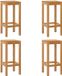 vidaXL Tabouret de bar Naturel Teck massif