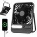 Merkloos Ventilator accuventilator - 7 inch - 10.000 mAh - 4 snelheden - Met led-licht