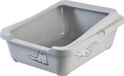 Merkloos / Sans marque Bol Kattentoilet met rand - Afmetingen: L 43 cm x B 32 cm x H 16 cm - Kleur: Grijs