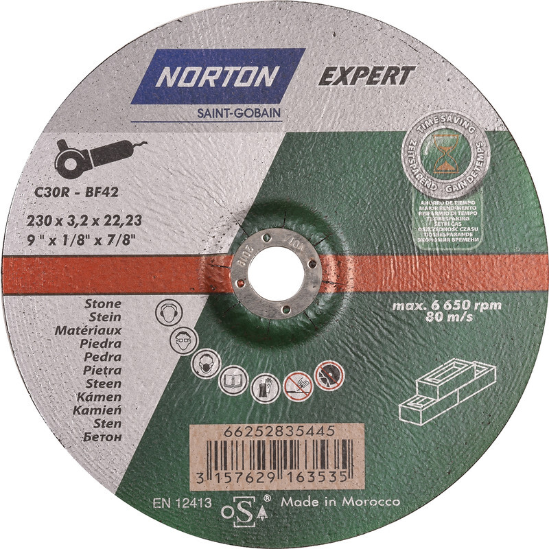 Norton Norton Expert doorslijpschijf steen 230x3,2x22,23mm