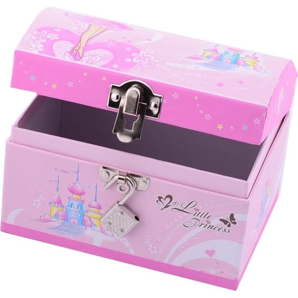 Johntoy juwelendoos met slot roze
