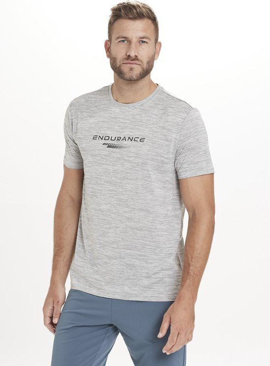 ENDURANCE PORTOFINO - Heren - T-shirt - Maat M - Grijs-gemêleerd