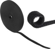 Maclean MCTV-542 - Klittenband - Zelfklevend - Velcro-organizer ook voor kabels - Zwart - 15.3m