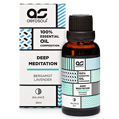 aerosoul DEEP MEDITATION 30ml Essential Oil Aroma Mix Relaxation - 100% Essentiële Oliën Bergamot Vanille Kamille Lavendel Olie - Parfum Olie voor Aroma Diffuser Aromatherapie en Kaarsen Maken