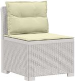 vidaXL Tuinbank met Kussens Rattan Look PP Wit