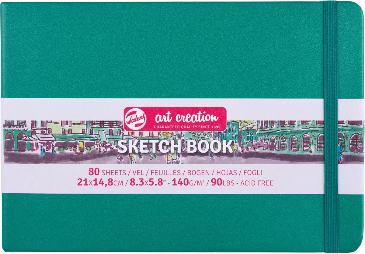 Talens Art Creation schetsblok 21x14,8cm - 80 vellen - groen