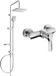 Mexen Sven set de douche avec douche de pluie et robinet de douche Sabre, chrome