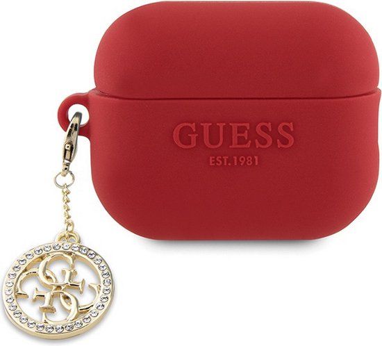 Guess 4G Diamond Charm Silicone Case - Apple AirPods Pro 2 - Red