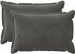 vidaXL - Taie d'oreiller - 2 pièces - Gris foncé - 30 x 50 cm - Coton satiné