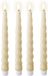 Lumineo LED dinerkaarsen - 4 stuks - creme wit - 24,5 cm - met timer