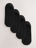 Next Dames Modal Invisible Socks 4 Pack Zwart