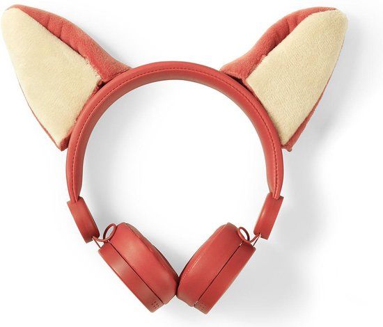 Nedis Koptelefoon Kinderen | 1,2 m Ronde Kabel | On-Ear | Afneembare Magnetische Oren | Franky Fox | Begrensd | Oranje