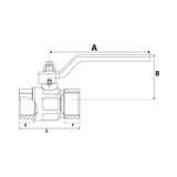 Riegler 103110-329.29-R kogelkraan basisuitvoering, handhendel, IG/AG, messing vern, G 2, 1 stuks